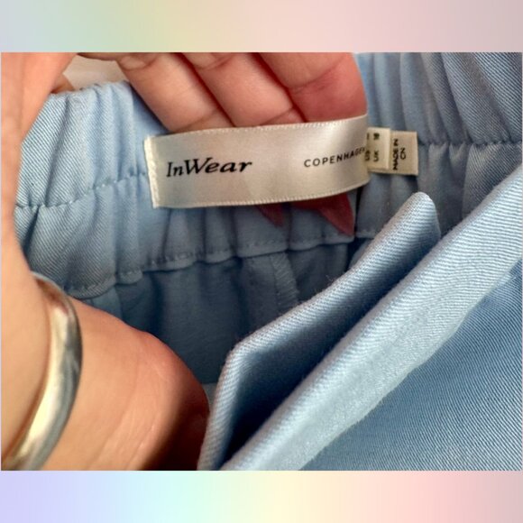 InWear Baby Blue Turn-Up Dress Pants – Size 44 - Picture 7 of 7